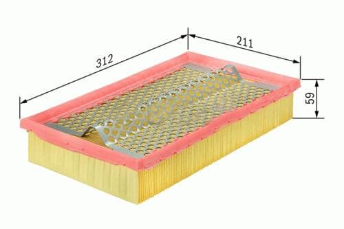 SARDES HAVA FİLTRESİ VW SHARAN-SEAT ALHAMBRA-FORD GALAXY 7M0129620A-1017035-95VW9601BC OEM: 7M0129620A-1017035-95VW9601BC - SARDES SA377 kodlu oto yedek parça
