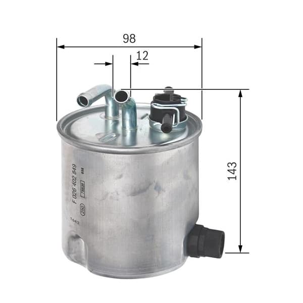 SARDES YAKIT FİLTRESİ NISSAN NAVARA-PATHFINDER 2.5 DCİ 05 > WK9011 x OEM: 16400EC00B - SARDES SF1049 kodlu oto yedek parça