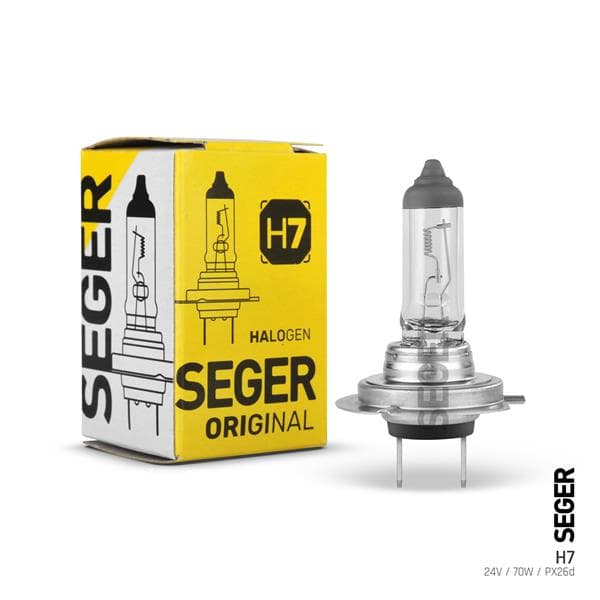 SEGER AMPUL H7 24V 70W PX26D STANDART YENİLEME 3.500K STANDART IŞIK  - SEGER 206839 kodlu oto yedek parça
