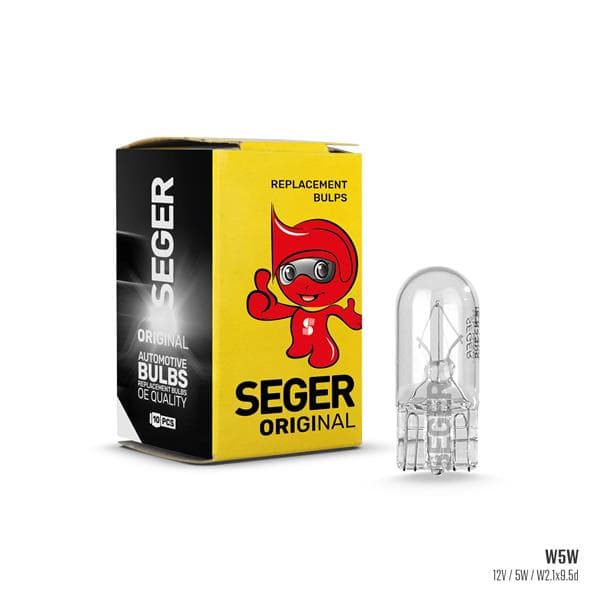SEGER AMPUL W5W 12V 5W W2.1X9.5D T10 B. DİPSİZ STANDART YENİLEME  - SEGER 209526 kodlu oto yedek parça