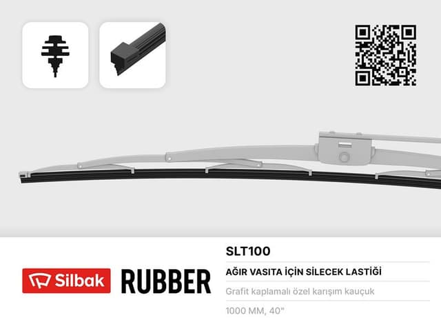 SILBAK SİLECEK LASTİĞİ 1000MM OTOBUS TİPİ  - SILBAK SLT100 kodlu oto yedek parça