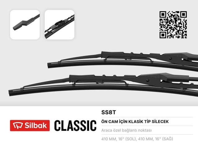 SILBAK SİLECEK SÜPÜRGESİ 430MM R9-R11 YM  - SILBAK SS8T kodlu oto yedek parça