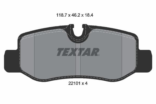 TEXTAR FREN BALATASI ARKA MERCEDES VITO W447 14> OEM: A4474200320 - TEXTAR 2210101 kodlu oto yedek parça