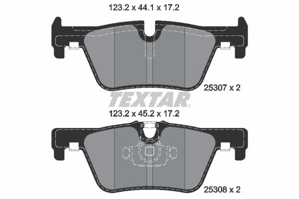 TEXTAR FREN BALATASI ARKA BMW F20 F21 F22 F23 F30 F31 F34 F32 F33 F36 OEM: 34218855013 - TEXTAR 2530701 kodlu oto yedek parça