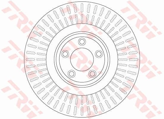 TRW FREN DISKI ON JAGUAR XJ X351 XJ X350. X358 XF I X250 S-TYPE II X200 F-TYPE X152 OEM: T2R5939-C2C25337 - TRW DF6146S kodlu oto yedek parça