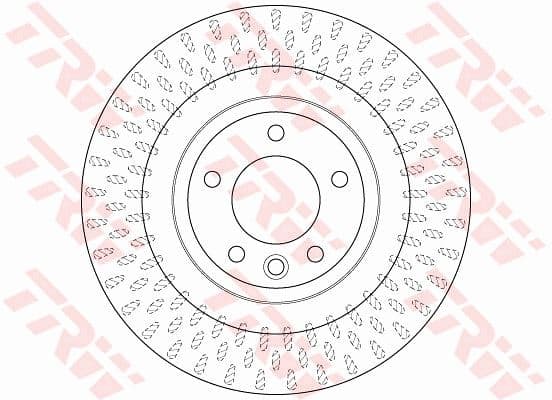 TRW FREN DISKI ARKA R.R 4 VOGUE L405 12 R.R SPORT 2 L494 13 19 DISCOVERY 5 L462 16 OEM: LR033302-LR099036 - TRW DF6528S kodlu oto yedek parça