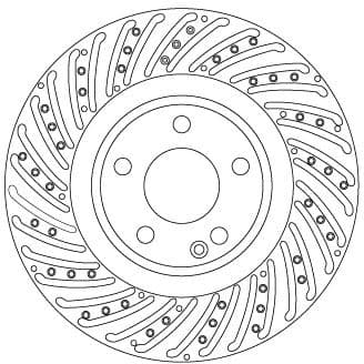 TRW FREN DISKI ON MERCEDES W176 W246 C117 X117 X156 OEM: A2464212712 - TRW DF6633S kodlu oto yedek parça