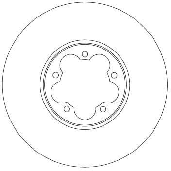 TRW ON FREN DISKI AYNASI TRANSIT V363 14> ARKA CIFT TEKER 5 BIJON CAP 308 33 OEM: KK311125AB-KK311125AA-BK311125AC - TRW DF6921S kodlu oto yedek parça