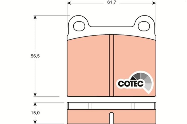 TRW FREN BALATASI ARKA MERCEDES W126 C126 W116 C107 OEM: A0014200620 - TRW GDB101 kodlu oto yedek parça