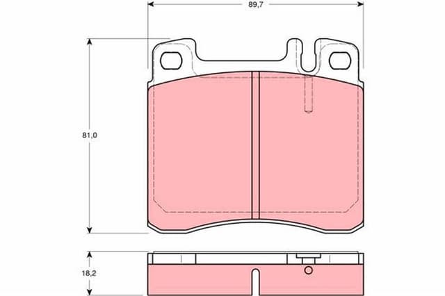 TRW FREN BALATASI ON MERCEDES S-CLASS W140 91 98 OEM: A0024200320 - TRW GDB1122 kodlu oto yedek parça