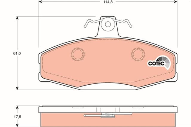 TRW ÖN BALATA FAVORİT 91-97 FELICIA 92-01 CADDY 1.6 1.9D 96-12.00 OEM: 6U0698151B-6U0698151E - TRW GDB1280 kodlu oto yedek parça