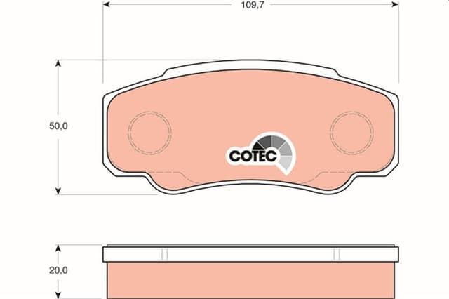 TRW ARKA BALATA BOXER-DUCATO-JUMPER 94 06 OEM: 4254.68-4252.46-77362274-4252.47 - TRW GDB1521 kodlu oto yedek parça