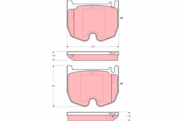 TRW FREN BALATASI ON MERCEDES C219 W211 W220 W221 R230 OEM: A0034207120 - TRW GDB1541 kodlu oto yedek parça