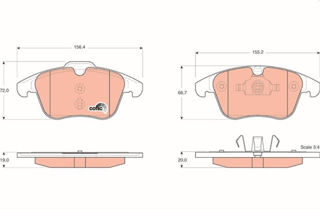 TRW ON FREN BALATASI EVOQUE 12-18 FREELANDER 2 06-14 / MONDEO IV 07 / S MAX GALAXY 07 VOLVO S60 II 1.5 T3 15 18 S80 II 2.0 08 12 V60 I 11 15 V70 III 09 15 XC70 II 09 12 OEM: ME6G9J2K021AB-30793941-LR027309 - TRW GDB1683 kodlu oto yedek parça