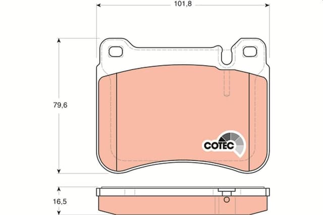 TRW FREN BALATASI ON MERCEDES W203 S203 CL203 C209 A209 R171 OEM: A0044205120 - TRW GDB1693 kodlu oto yedek parça