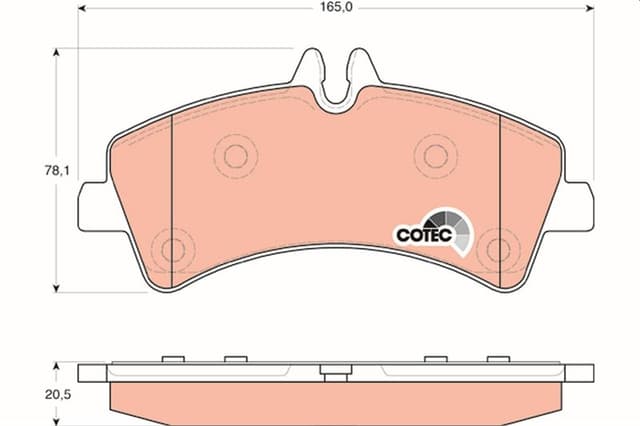 TRW FREN BALATASI ARKA MERCEDES SPRINTER B906 06 . VW CRAFTER 30-35-50 CIFT TEKER OEM: A0044208120-2E0698451B - TRW GDB1699 kodlu oto yedek parça