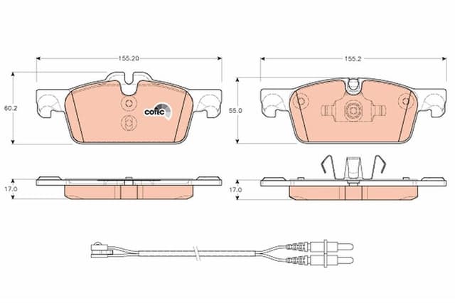 TRW ÖN FREN BALATASI PEUGEOT P508 10 18 1.6 VTI 1.6 THP 1.6HDI 2.0HDI 2.2HDI 283mm CAP OEM: 4254.A6-1647863080-1647863180 - TRW GDB1929 kodlu oto yedek parça