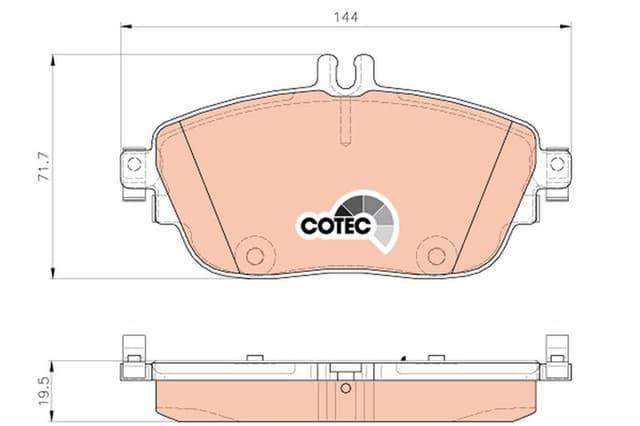 TRW FREN BALATASI ON MERCEDES W176 W246 C117 X117 X156 OEM: A0004209104 - TRW GDB1932 kodlu oto yedek parça