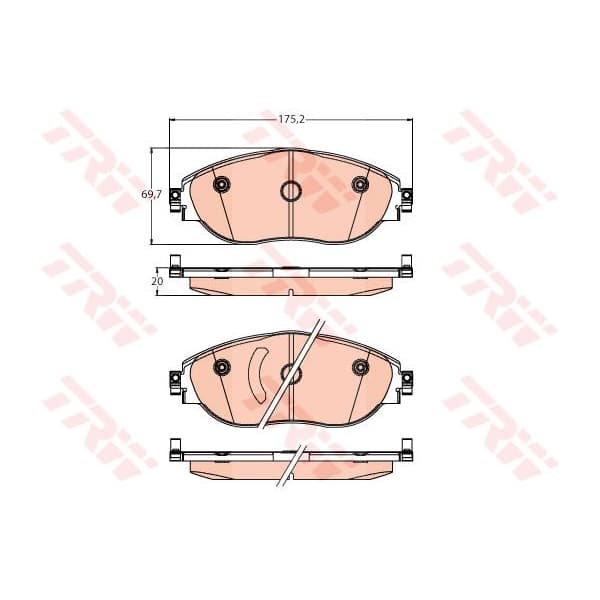 TRW ÖN FREN BALATA ARTEON-PASSAT-TIGUAN 2014 OEM: 3Q0698151 - TRW GDB2219 kodlu oto yedek parça