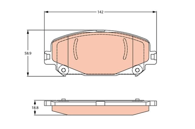 TRW ON FREN BALATASI GRAND SCENIC IV 15 MEGANE IV 15 TALISMAN 15 CAPTUR II E-TECH 20 19x142x159 OEM: 410606808R-7711946208 - TRW GDB2268 kodlu oto yedek parça