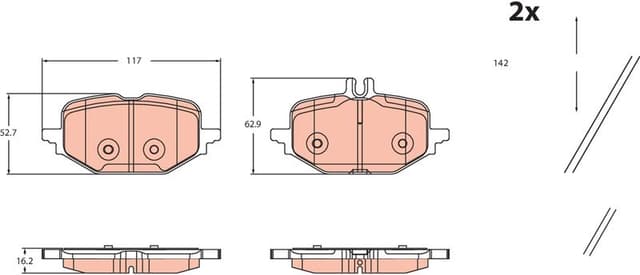 TRW FREN BALATASI - TRW GDB2472 kodlu oto yedek parça