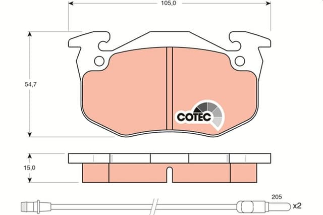 TRW ÖN BALATA RENAULT R5 72 85 CLIO I 91 98 EXPRESS 85 92 TWINGO I 93 07 FİŞLİ OEM: 7701203842-7701205277-7701202517 - TRW GDB328 kodlu oto yedek parça