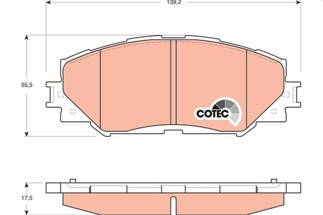 TRW ÖN FREN BALATA TOYOTA AURIS. COROLLA 1.6L 1ZR-FE ZRE151 07-11 / 1.33L 1NR-FE NRE150 6 vites 10-12 OEM: 0446542160-0446512610-0446502220 - TRW GDB3425 kodlu oto yedek parça