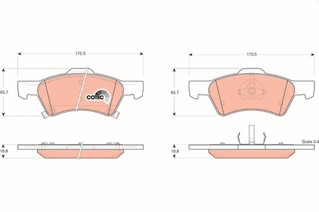 TRW ÖN BALATA DODGE CARAVAN III 3.3 AWD-3.8 T 00-07 VOYAGER III 2.4-2.5CRD 2.8CRDİ 3.3 00 12.08 OEM: 5019803AA-05019803AA-WVA23640 - TRW GDB4129 kodlu oto yedek parça