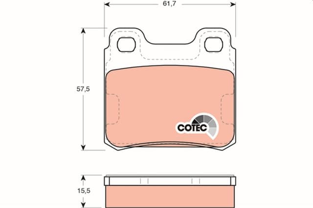 TRW ARKA FREN BALATASI VECTRA A 88-95 ASTRA F 94-98 CALIBRA A 90-97 KADETT E 86-91 VECTRA B 96 OEM: 1605877-1605728-90485138-90297537 - TRW GDB952 kodlu oto yedek parça