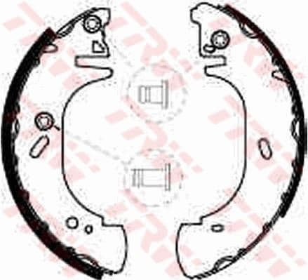 TRW ARKA PABUÇ BALATA TRASNSIT T15 2.0 2.5D 2.5Dİ 91-94 TRASNSIT T15 2.5DI 2.5TDI 94-00 280x63 OEM: 92VB2200BA-6733350-5027771 - TRW GS8540 kodlu oto yedek parça