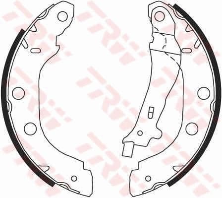 TRW ARKA PABUÇ BALATA KNG 1.2 1.5DCİ 1.6 1.9 97 05 NISSAN PRIMERA 1.6 1.8 2.0TD 96-01 228x42 OEM: 7701207556-7701208063-440603J325 - TRW GS8655 kodlu oto yedek parça