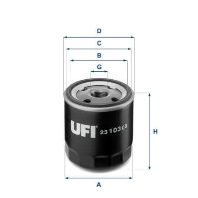 UFI YAG FILTRESI FIESTA CB1 08 12 V 02 FOCUS CAK 98 05 II III FUSION 02 12 C MAX 06 11 MONDEO III 00 07 OEM: 741M6714CA - UFI 2310300 kodlu oto yedek parça