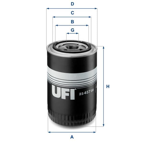 UFI YAĞ FİLTRESİ DUCATO II 02-06 -BOXER II 02-06 -JUMPER II 02-06 -DAILY 02-06 OEM: 71740064-2992188-1109.Y6-1109.Y5 - UFI 2345700 kodlu oto yedek parça