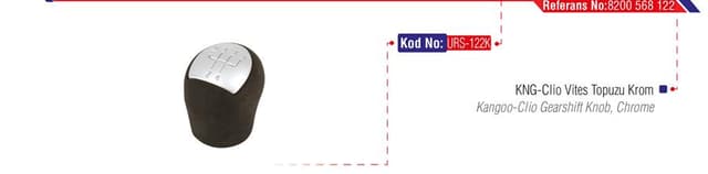 URS VİTES TOPUZU KROM CLIO II-KNG III 8200568122 OEM: 8200568122 - URS 122K kodlu oto yedek parça