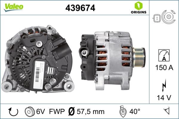 VALEO ALTERNATÖR 14V 150A PARTNER-BERLINGO-P206-P207-P307-C2-C3-C4-EXPERT-JUMPY-BOXER-JUMPER-DUCATO 1.6HDI-2.0HDI 439502 5705.AS-5705.EY-5705.NH OEM: 5705.AS-5705.EY-5705.NH - VALEO 439674 kodlu oto yedek parça