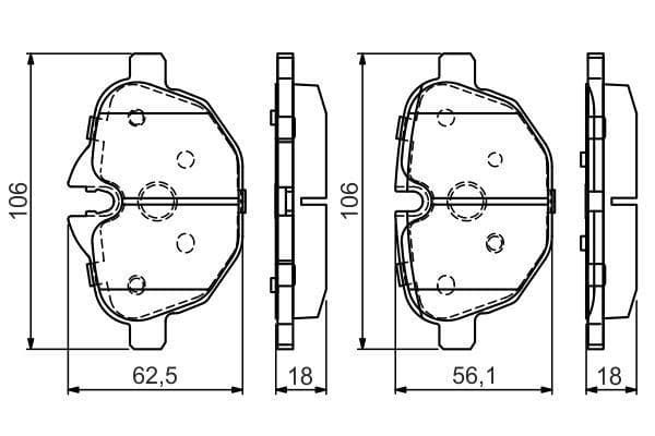 VALEO FREN BALATASI ARKA BMW G30 G31 G38 G32 G11 G12 G01 G08 G02 G05 G06 F10 F11 F18 F25 F26 E89 OEM: 34218847062 - VALEO 670385 kodlu oto yedek parça