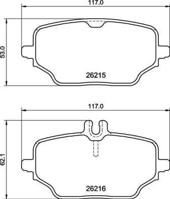 VALEO FREN BALATASI ARKA MERCEDES GLE-CLASS V167 C167 18 A0004204202 OEM: A0004204202 - VALEO 670544 kodlu oto yedek parça