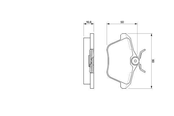 VALEO ARKA FREN BALATASI ALFA ROMEO 156 97 05 166 98 07 164 93 98 LANCIA KAPPA 95 01 OEM: 77362257-71712910-9945775 - VALEO 670581 kodlu oto yedek parça