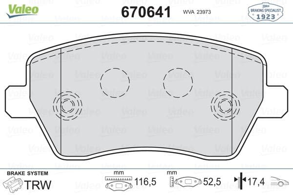 VALEO FREN BALATASI ON RENAULT CLIO III-IV MODUS 04 EXPRESS 21 ZOE 12 KANGOO II 08 CAPTUR 13 DACIA DUSTER 10 LOGAN 04 DOKKER 12 . NISSAN MICRA III K12 03 10 NOTE 06 410608481R-7701208422-41020AX625 OEM: 410608481R-7701208422-41020AX625 - VALEO 670641 kodlu oto yedek parça