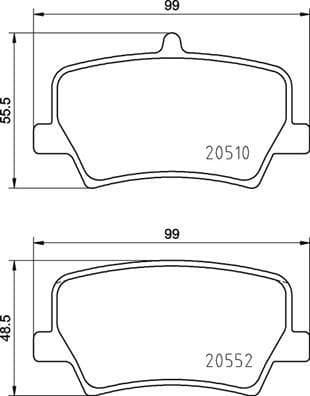 VALEO ARKA BALATA VOLVO XC40 D3 D4 T3 T4 T5 2018 OEM: 31687033-31471471-32276934-32276933 - VALEO 670683 kodlu oto yedek parça