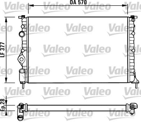 VALEO RADYATÖR RENAULT MEGANE OEM: 7700838135 - VALEO 731379 kodlu oto yedek parça