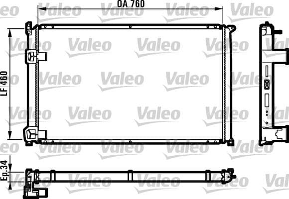 VALEO RADYATÖR MASTER II-MOVANO 2.5D 98-01 S8U KLİMASIZ MEK 760x460x34 OEM: 7701046209-9161436-7701043670 - VALEO 732063 kodlu oto yedek parça