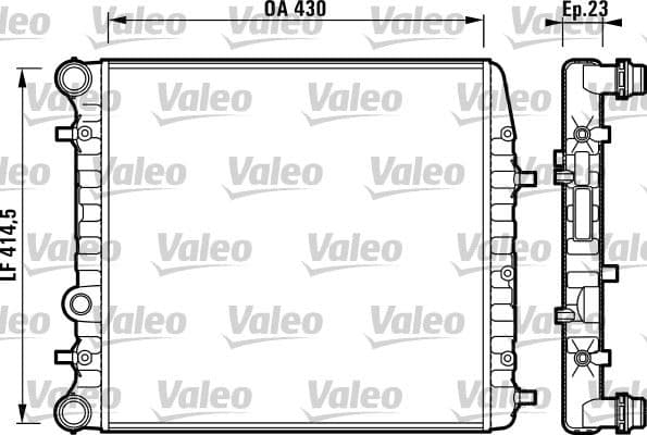 VALEO RADYATÖR VW POLO OEM: 6Q0121253J-6Q0121253K-6QE121253 - VALEO 732863 kodlu oto yedek parça