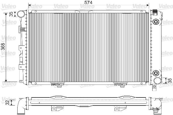 VALEO MOTOR SU RADYATORU MERCEDES W201 85 93 KLIMALI / OTOMATIK SANZIMAN A2015004103 OEM: A2015004103 - VALEO 733135 kodlu oto yedek parça