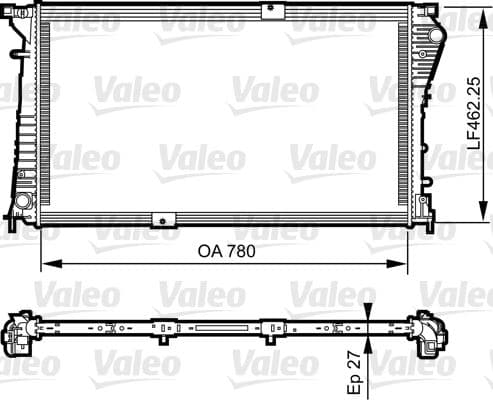 VALEO RADYATÖR VIVARO 06 TRAFIC II06 2.5CDTI G9U.6.30 AC KLİMASIZ MEK 780x462.25x27 93857125-8200465488 OEM: 93857125-8200465488 - VALEO 734931 kodlu oto yedek parça