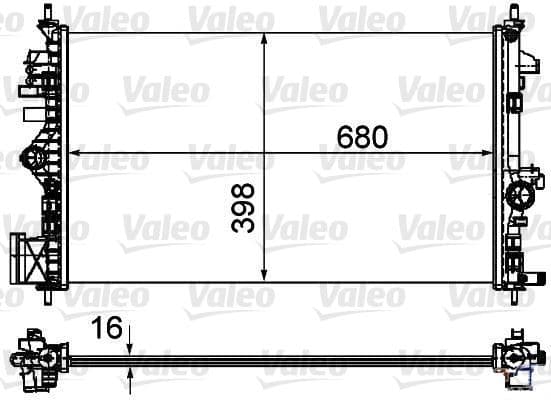 VALEO SU RADYATÖRÜ INSIGNIA A 09 17 1.6-1.8 A16XER-A16LET-A18XER OEM: 1300292-13241726 - VALEO 735485 kodlu oto yedek parça