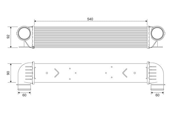 VALEO TURBO RATURBO RADYATORU BMW E39 M47 M57 OEM: 17512247359 - VALEO 817877 kodlu oto yedek parça