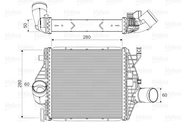 VALEO TURBOSARJ RADYATORU MERCEDES VITO W638 97 03 A6385012901 OEM: A6385012901 - VALEO 818590 kodlu oto yedek parça
