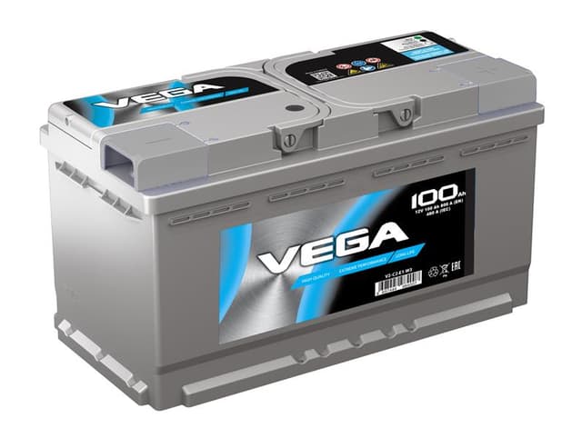 VEGA- AKÜ 100 Ah STANDART TAM KAPALI LB5 174x350x190  - VEGA 610000101314 kodlu oto yedek parça