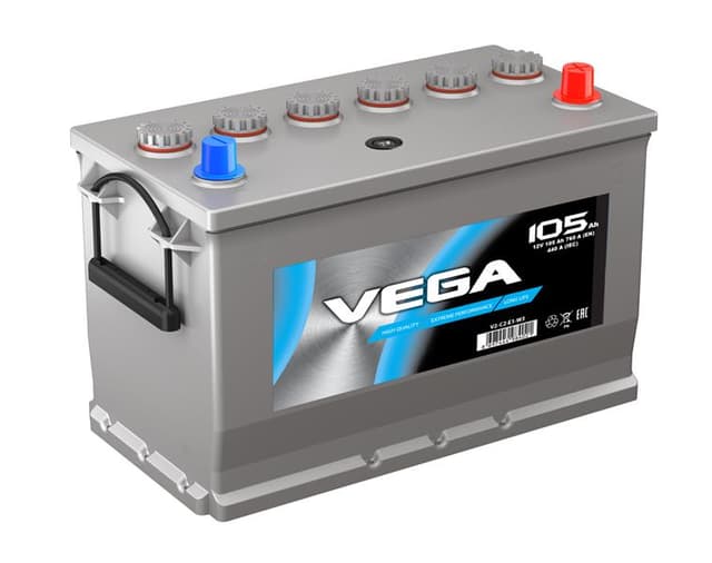 VEGA- AKÜ 105 Ah BÜŞONLU H4 175x346x228  - VEGA 610540100316 kodlu oto yedek parça